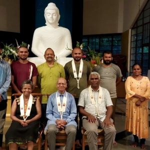 Community at retreat center with last moment guest