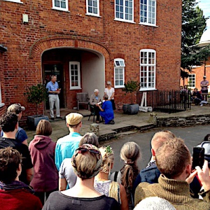 Dhiraprabha presents Bhante with birthday wishes