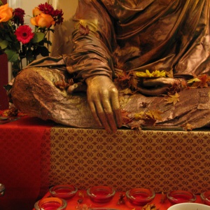 the earth touching mudra-the new rupa at the Liverpool centre