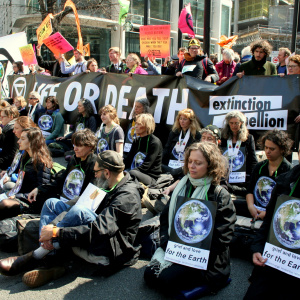 Meditating at Marble Arch, April