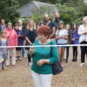 Sylvia opening the 2016 Surlingham village festival at Padmaloka