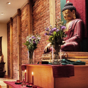 Main shrine rupa at San Francisco Buddhist Center